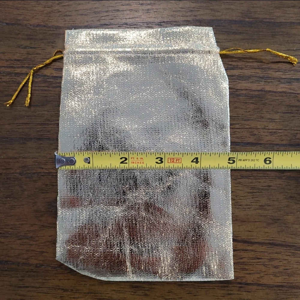 39x Gold Drawstrong Party Favor Bags
